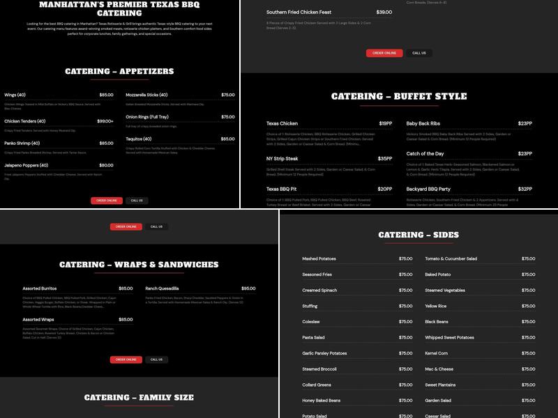 Texas Rotisserie & Grill Menu