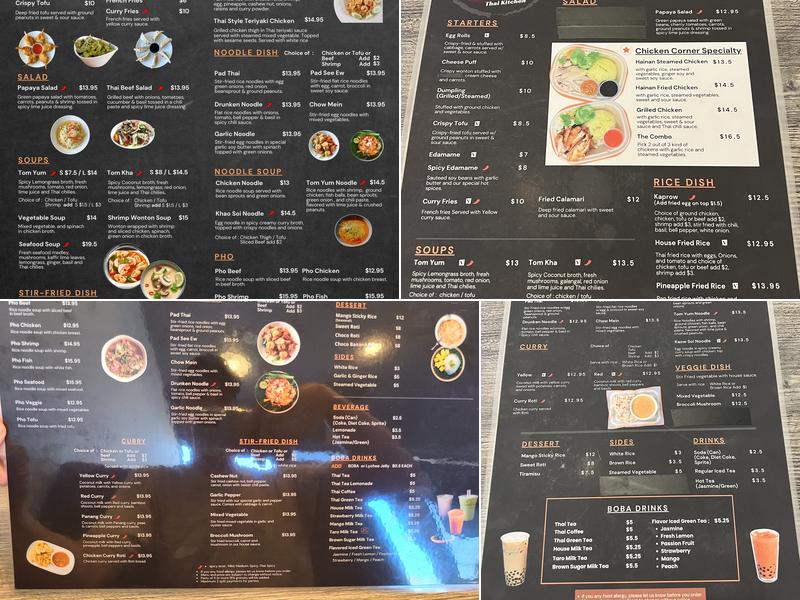 Chick Corner Thai Kitchen Menu