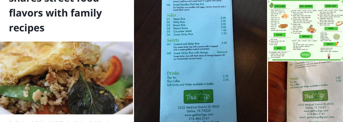 Thai2go Menu