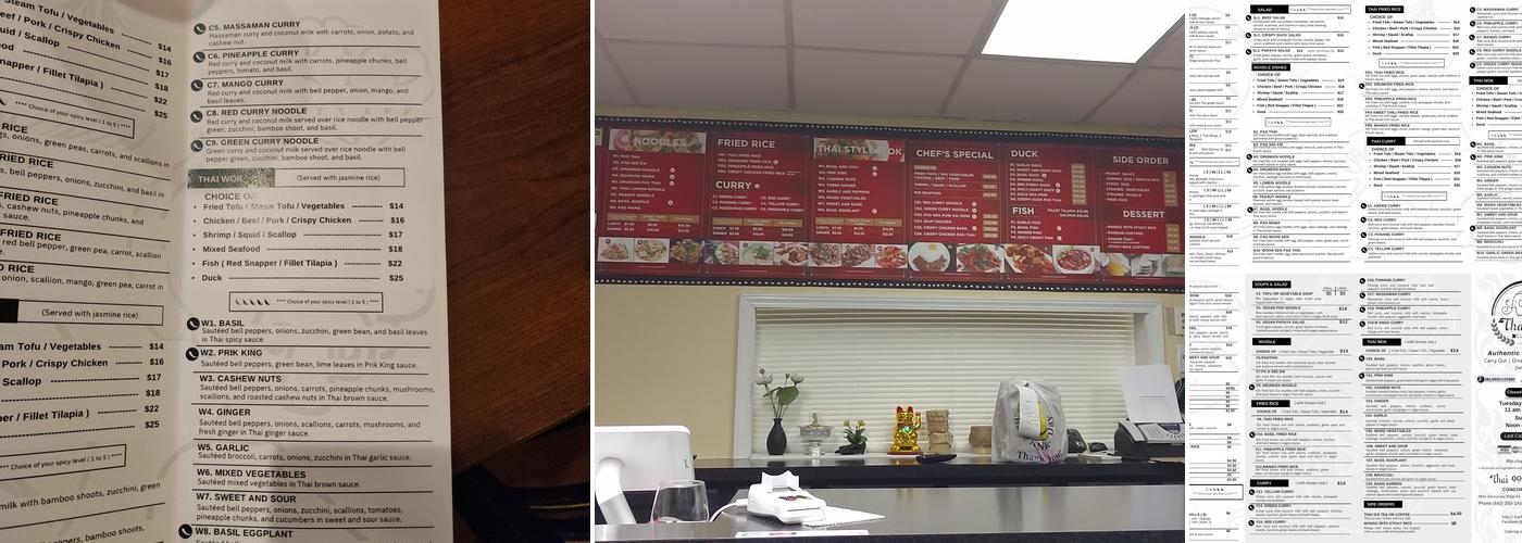 Thai 999 Express Menu