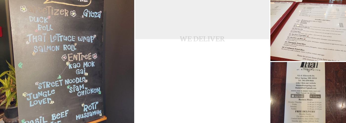 Thai At Silver Spring Menu