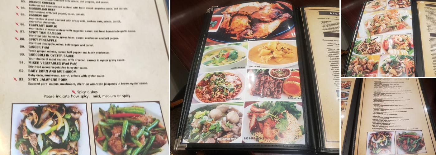 Thai Bamboo Menu