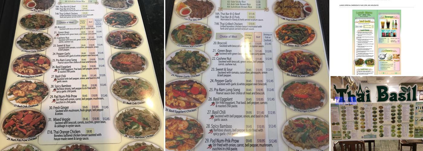 Thai Basil Express Menu