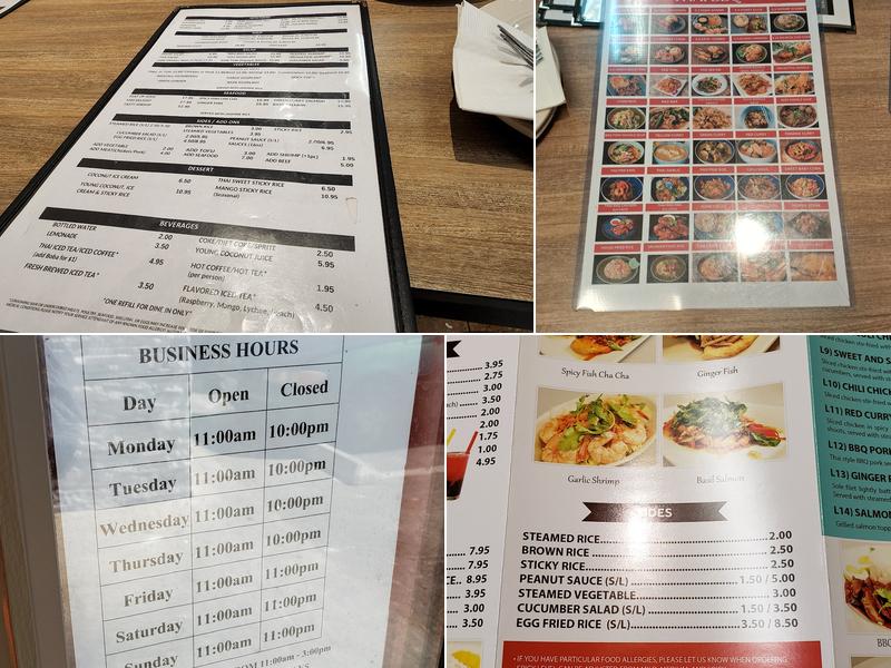 Thai BBQ Menu