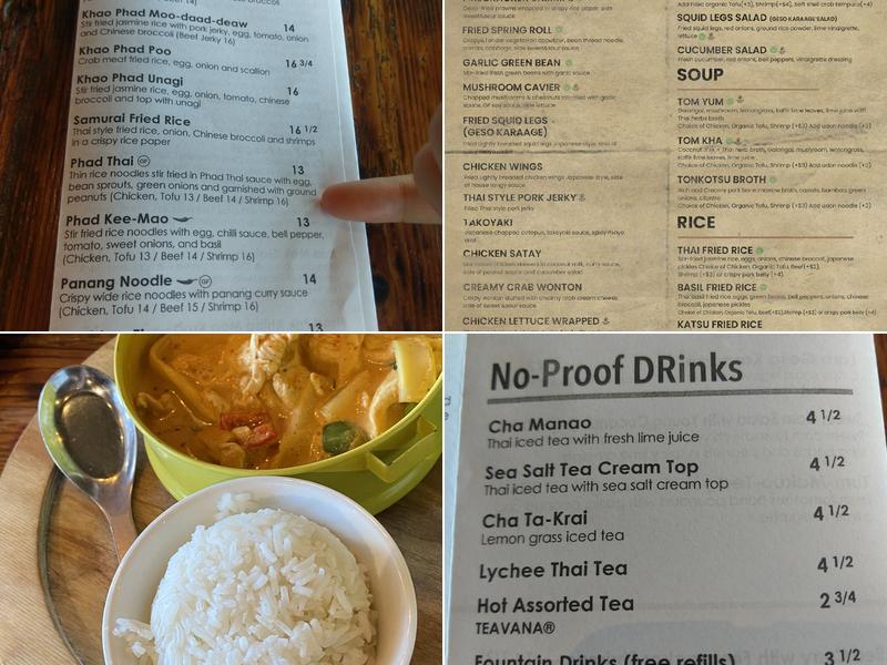 Thai by Day Menu