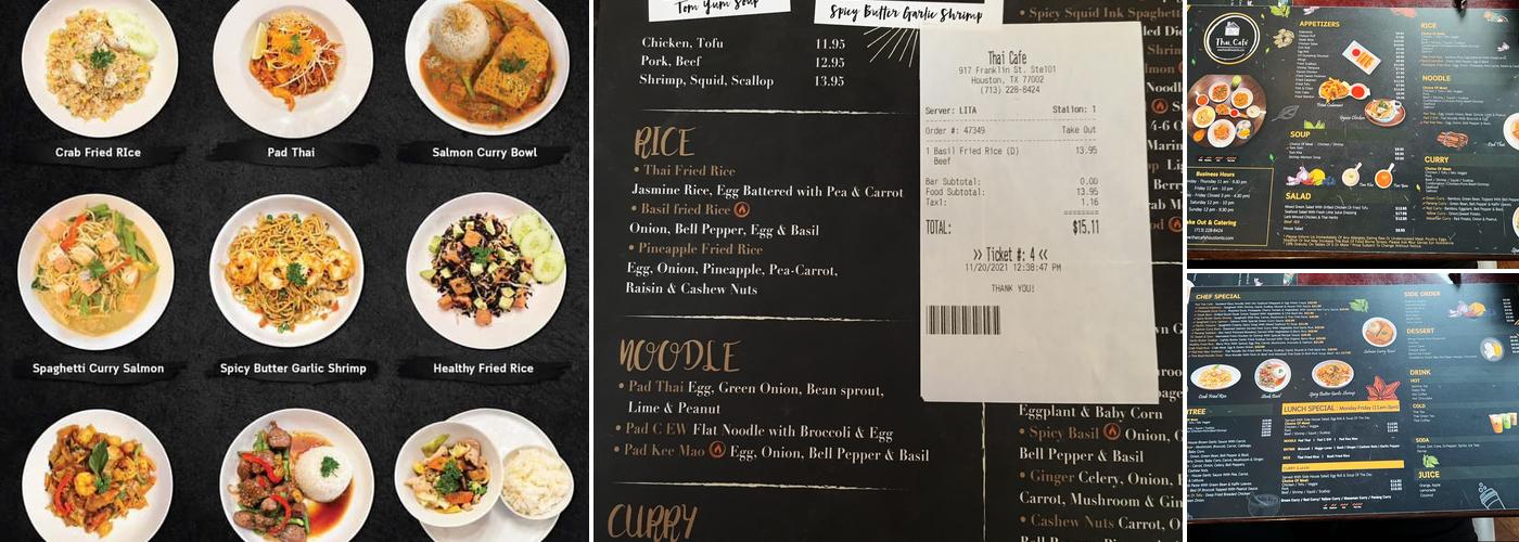 Thai Cafe Menu