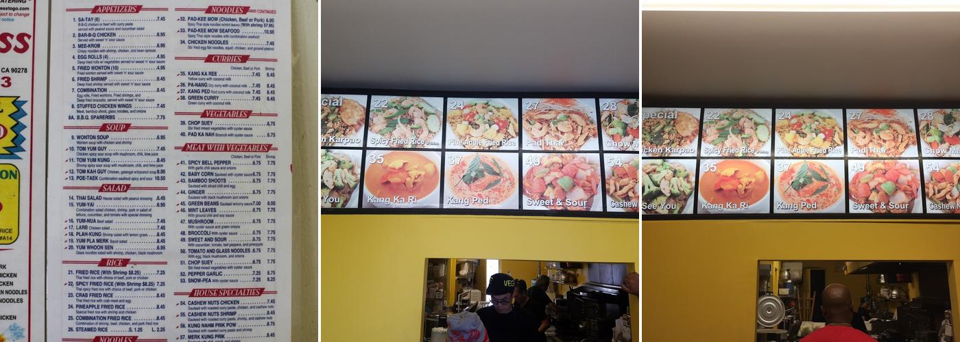 Thai Express Food To Go Menu