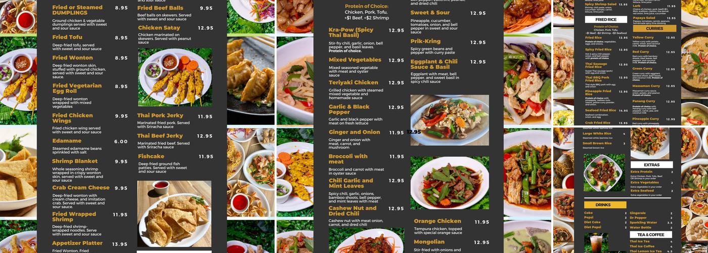 Thaiger Menu