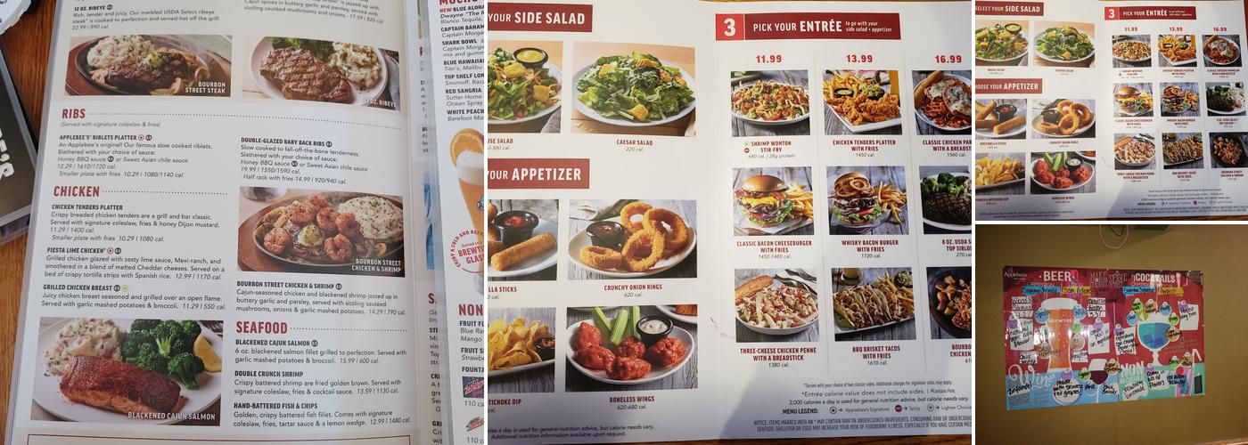 Applebee's Grill + Bar Menu