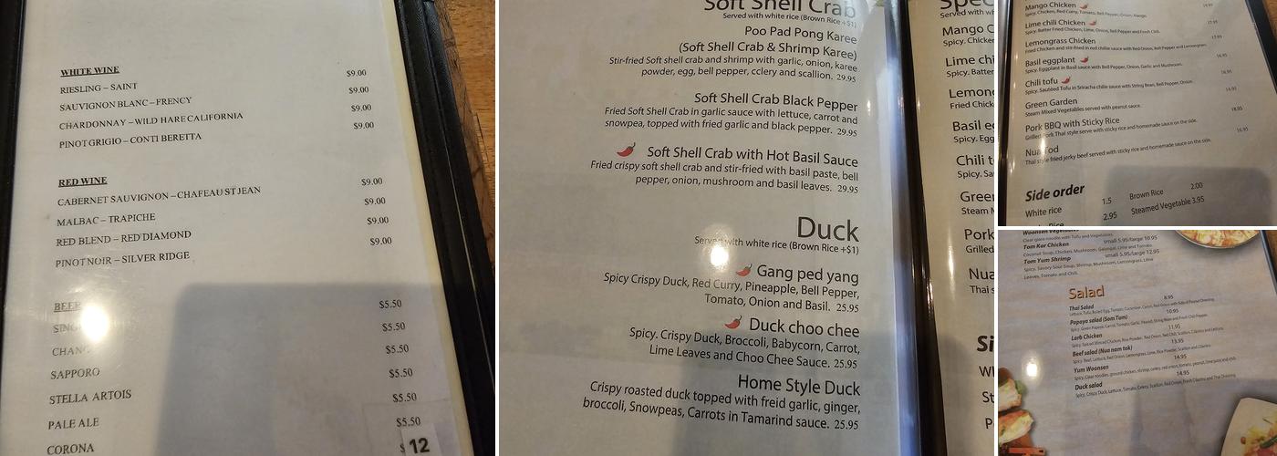 Thai Kit Menu