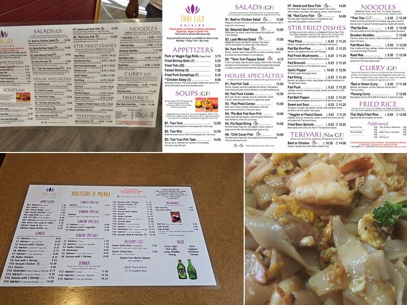 Thai Lily Cuisine & Yakitori 8 Menu