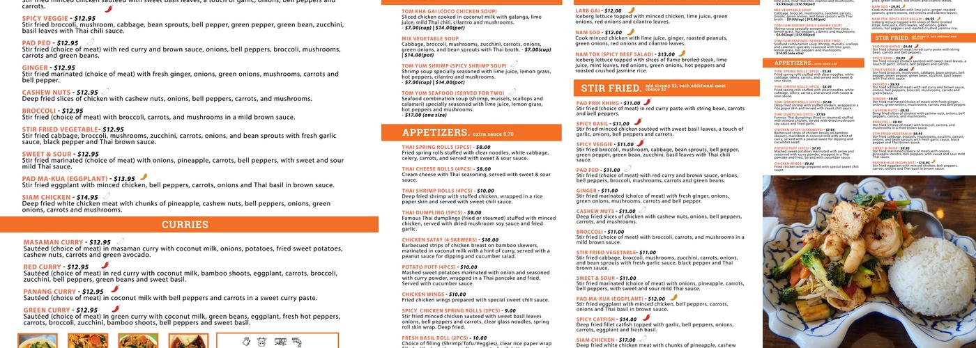 Thai of Austell Menu
