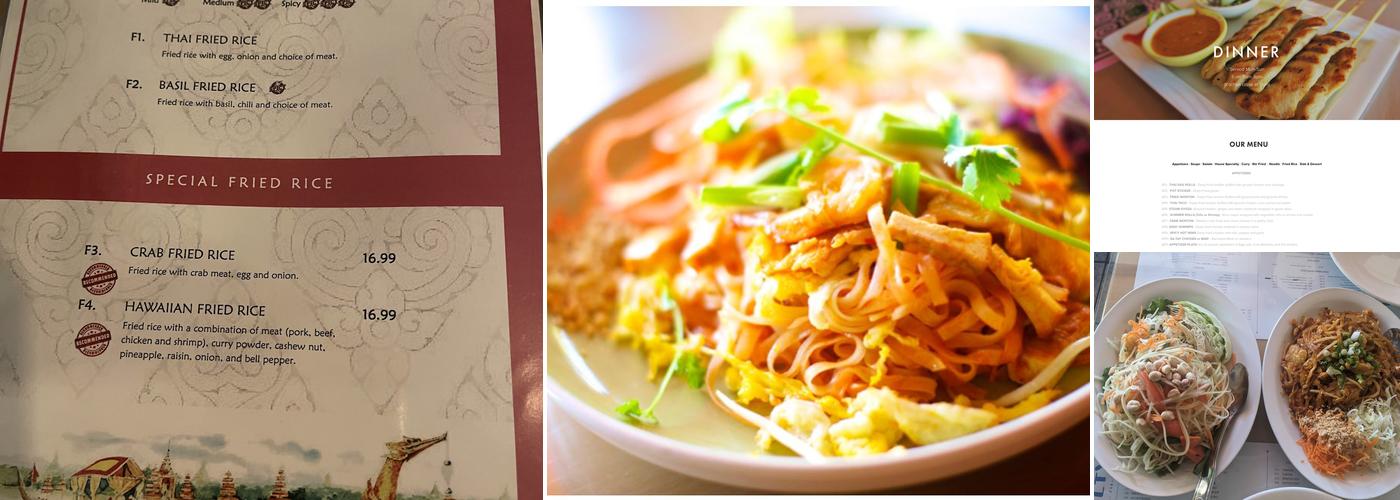 Thai Specialty Menu