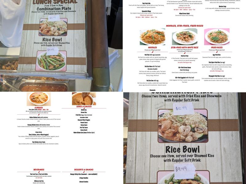 Thai Spice Menu