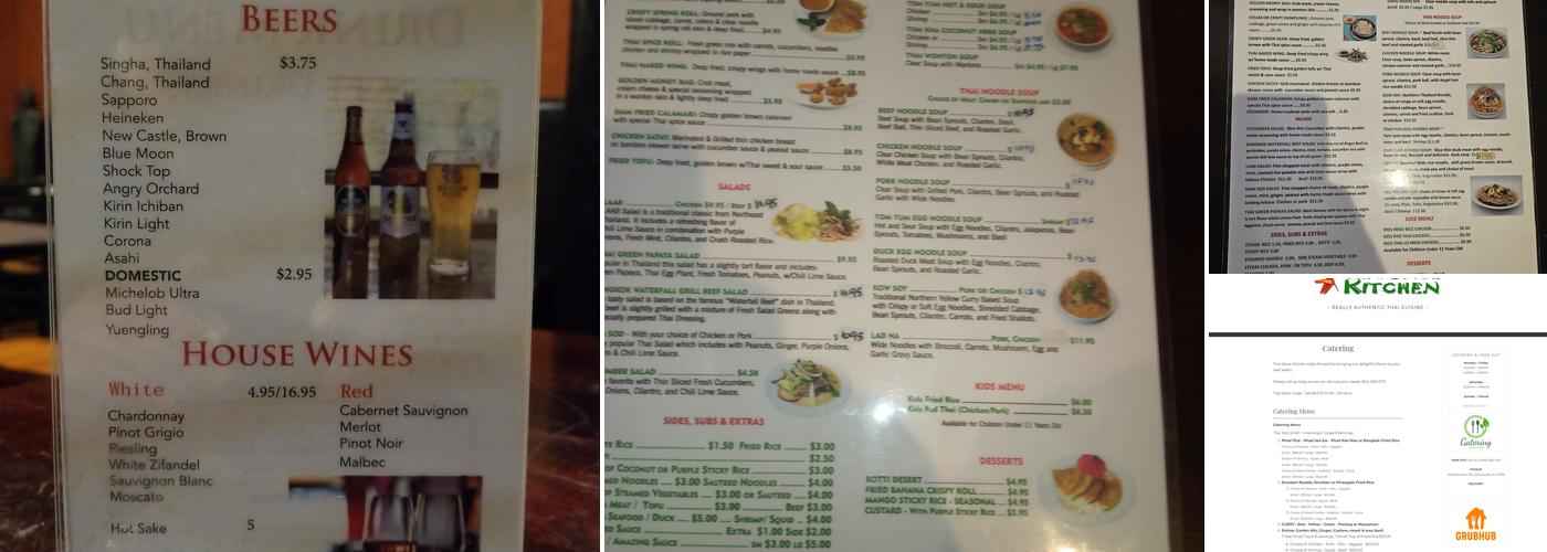 Thai Spice Kitchen Menu