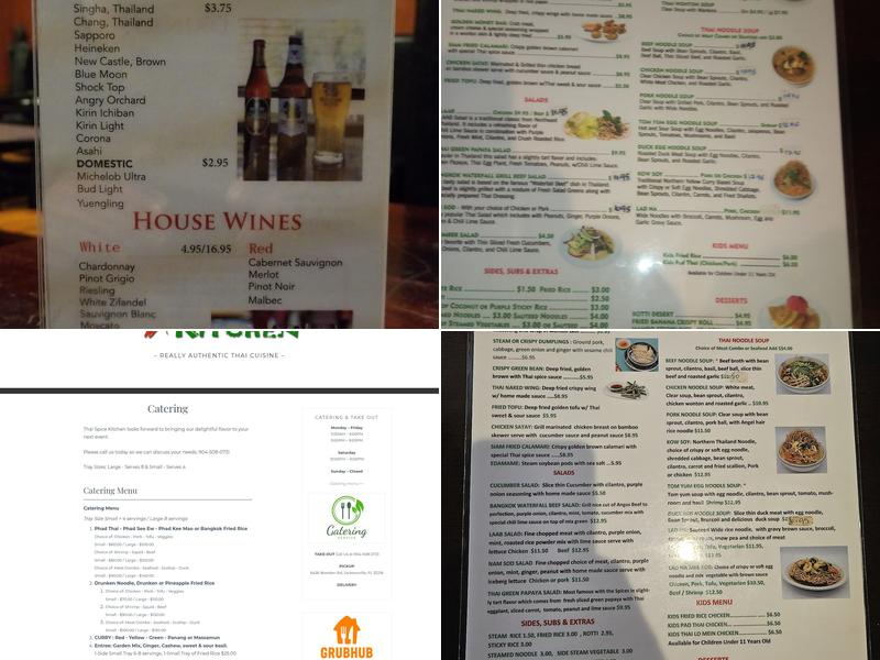 Thai Spice Kitchen Menu