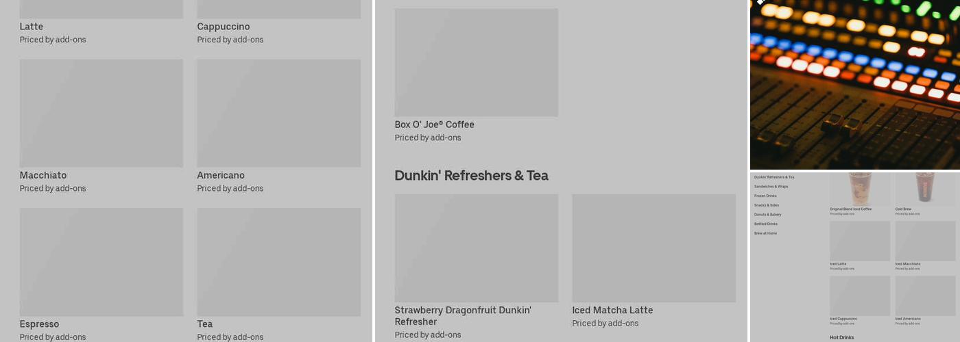 Dunkin' Menu