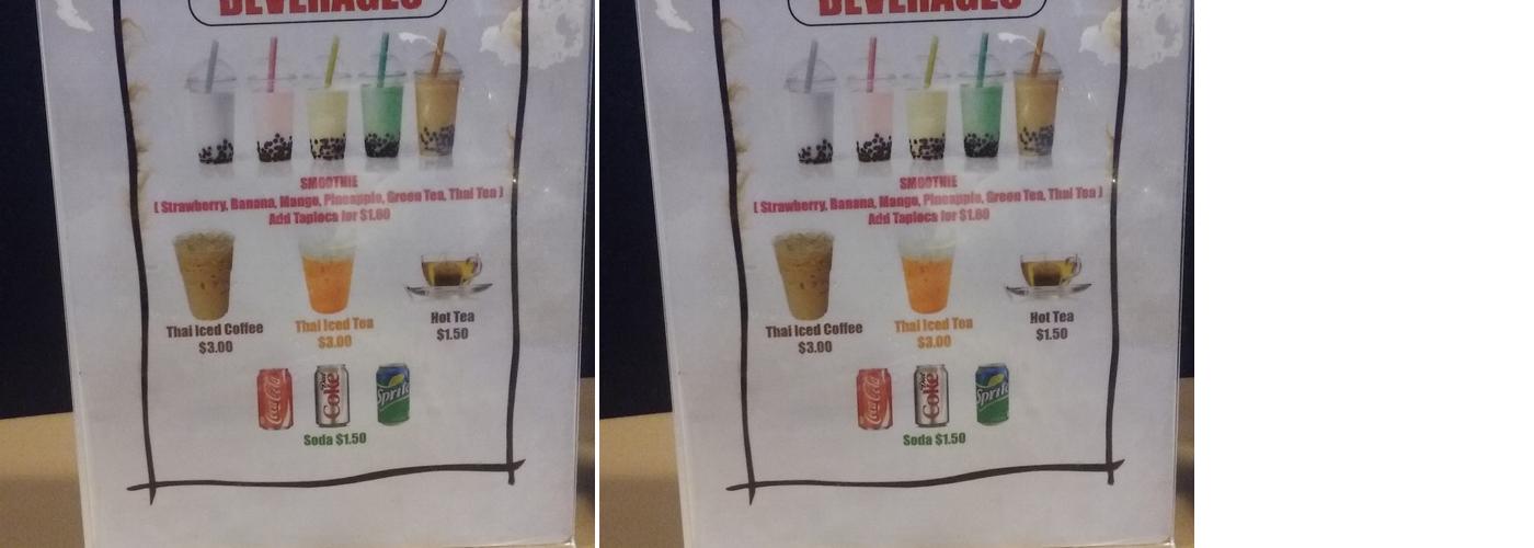 Thai Time Menu