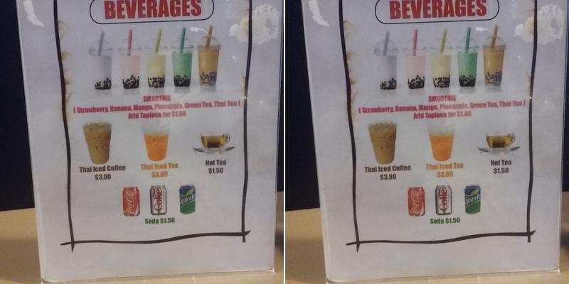 Thai Time Menu