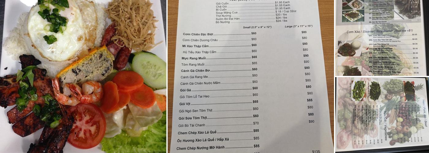 Thanh Da Quan Menu