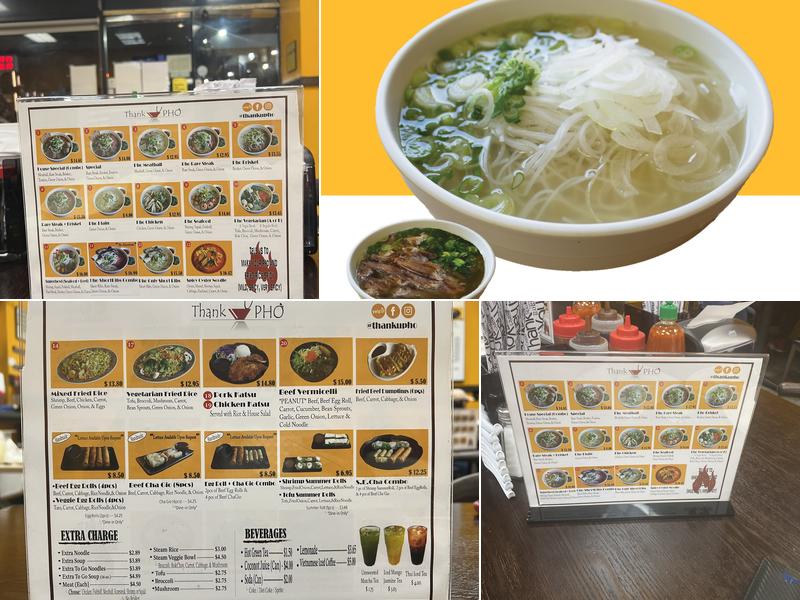 Thank U Pho Menu