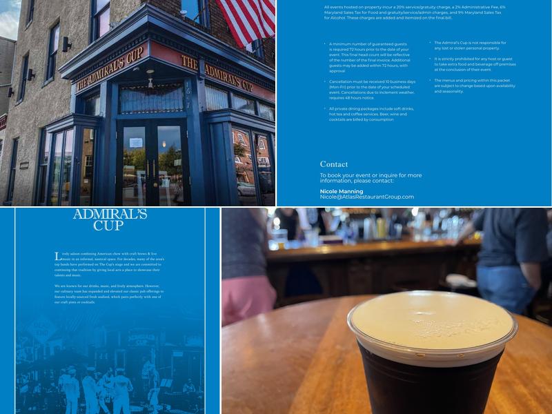 The Admiral's Cup Menu