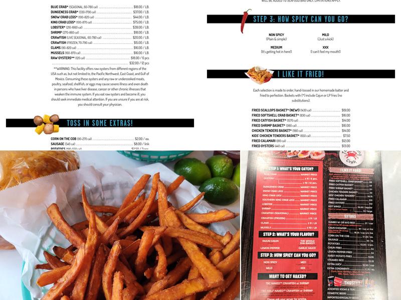 The Boiling Crab Menu