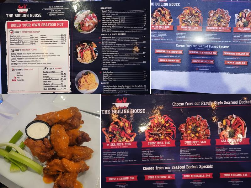 The Boiling House Menu