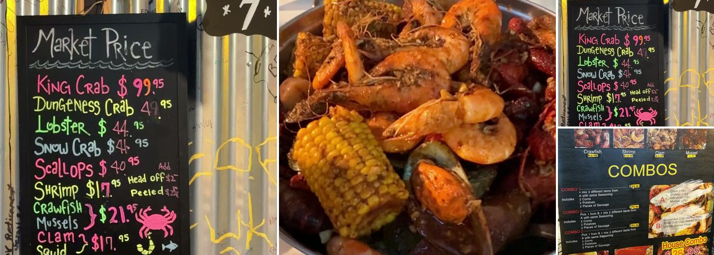 The Cajun Crab Menu