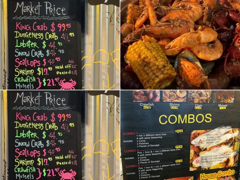 The Cajun Crab Menu