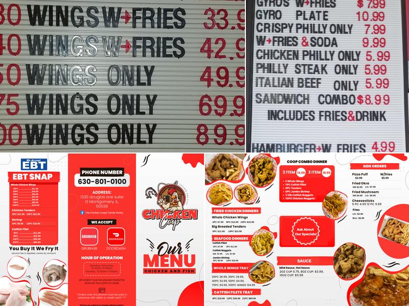 The Chicken Coop/Family Pantry Menu