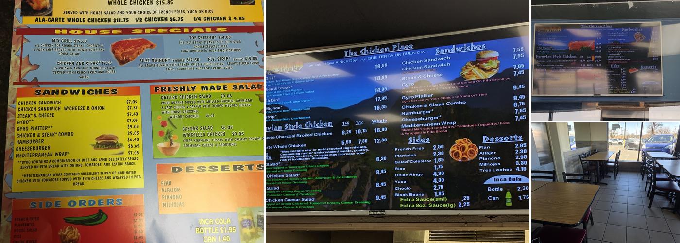 The Chicken Place Menu