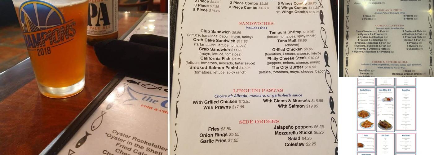 The City Fish Menu