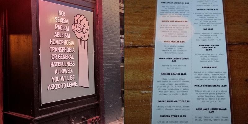 Comet Tavern Menu