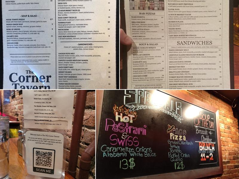 Corner Tavern Menu
