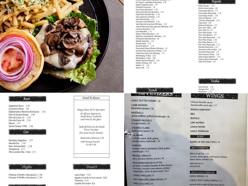 The Creek Eatery Menu