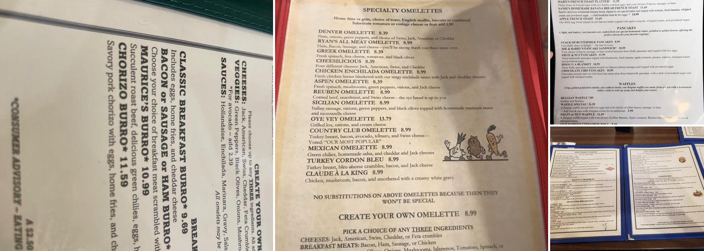 The Egg Connection Menu