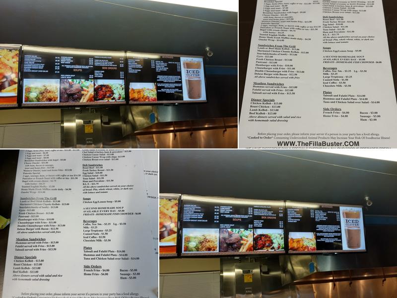 Fill-A-Buster Luncheonette Menu