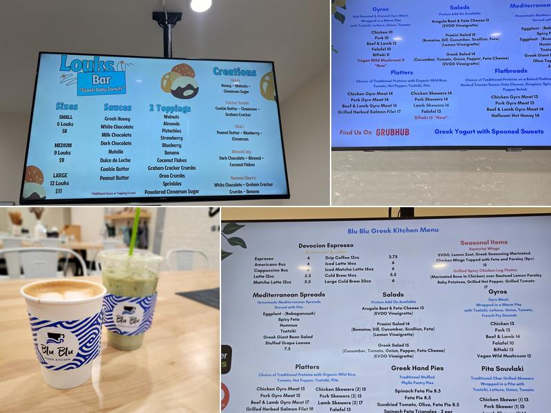 Blu Blu Greek Kitchen Menu