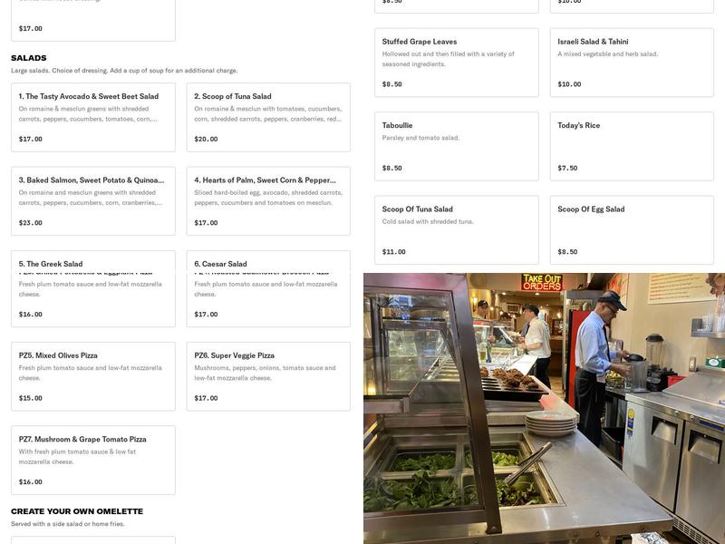 Great American Health Bar Menu