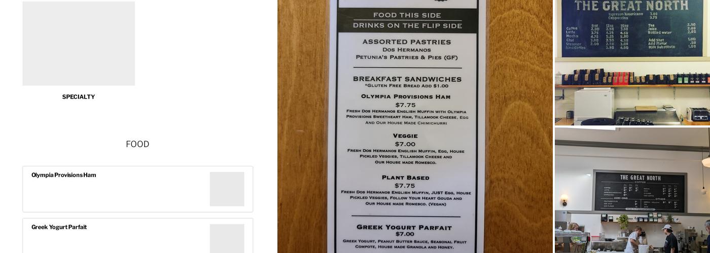 The Great North Menu