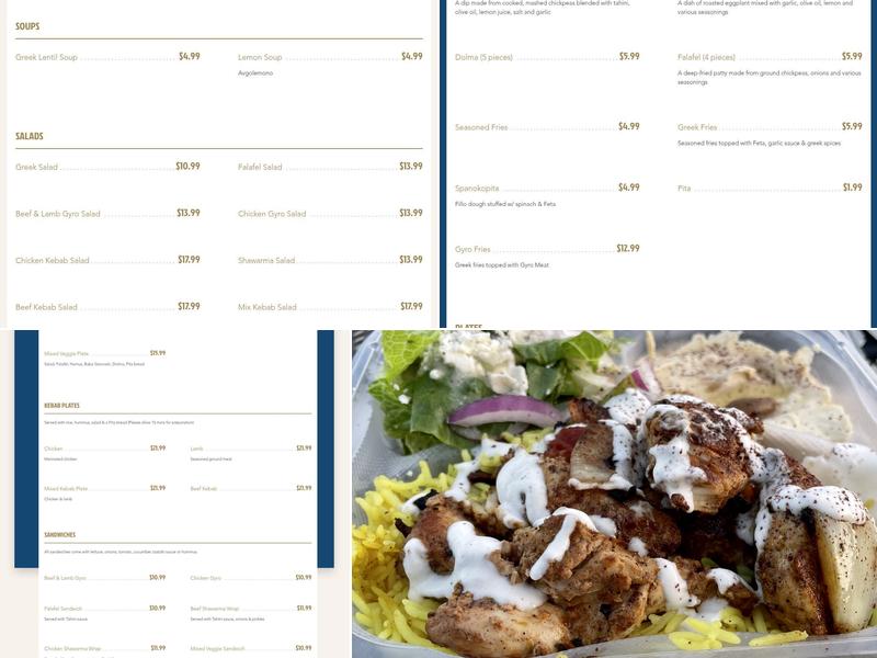 The Greek Kitchen Menu