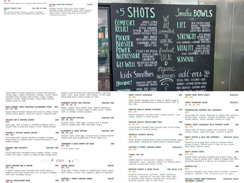 Green Fork & Straw Menu