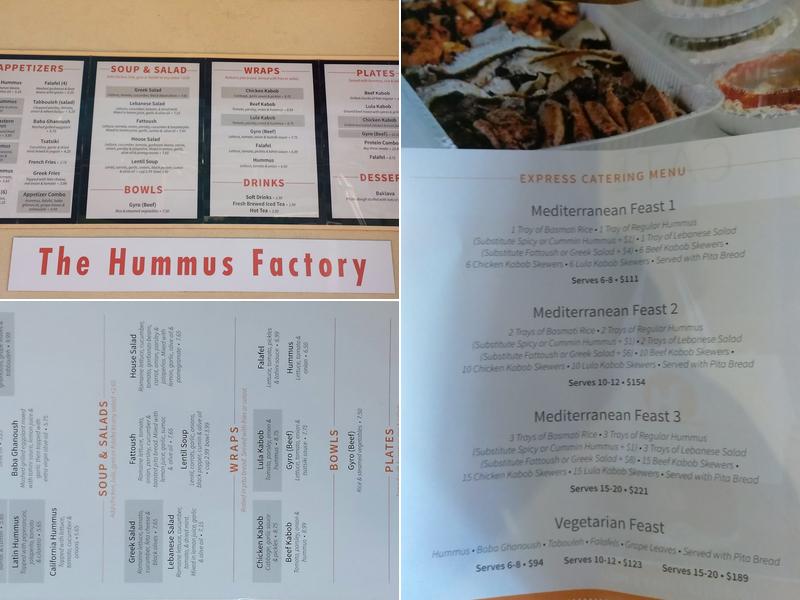 The Hummus Factory Menu