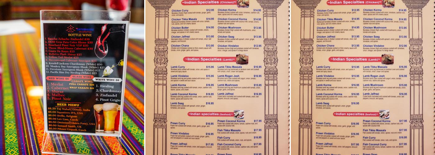 Kathmandu ll Menu