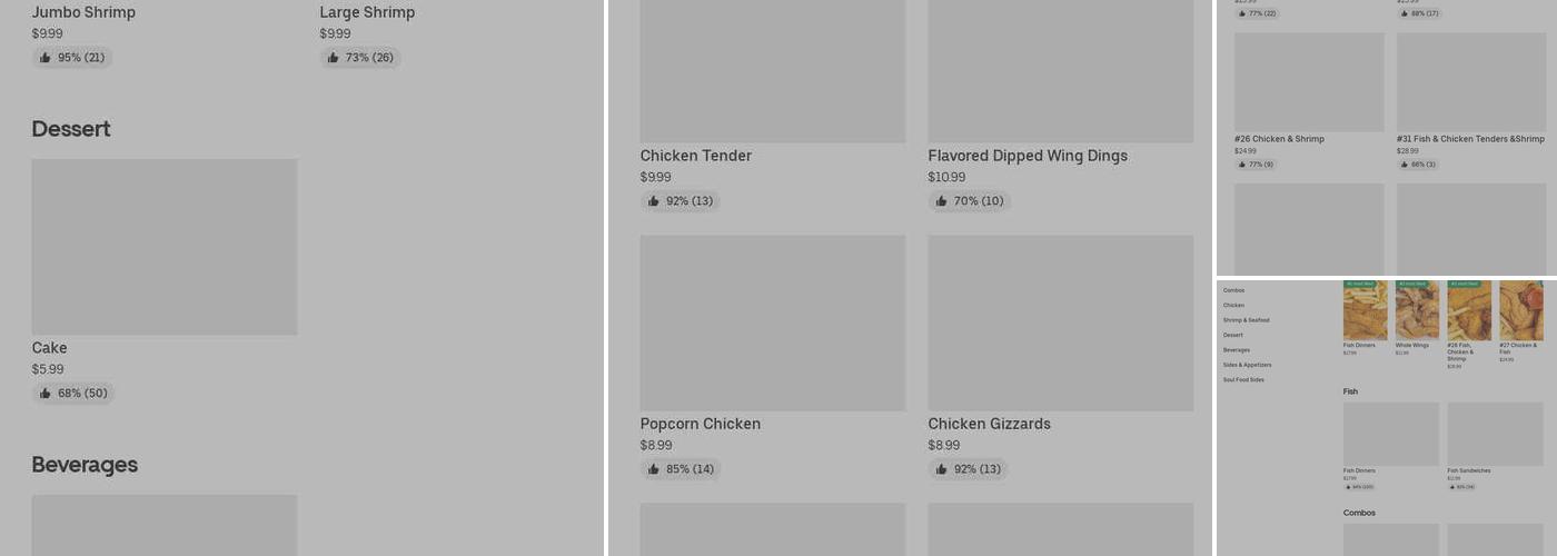 Fish Station Menu