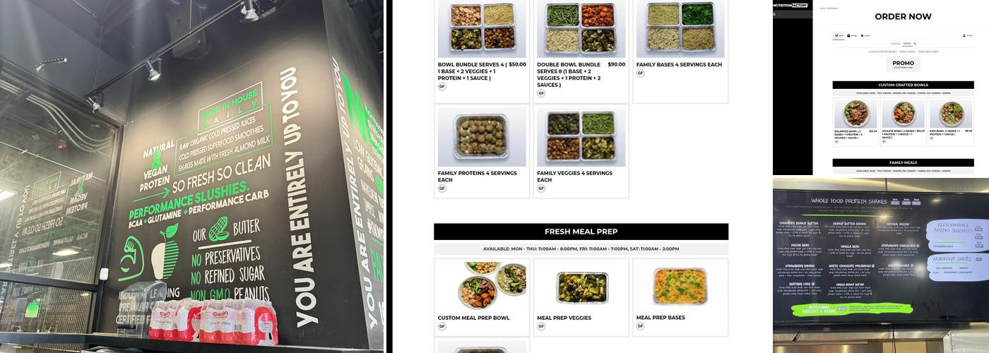 The Nutrition Factory Menu