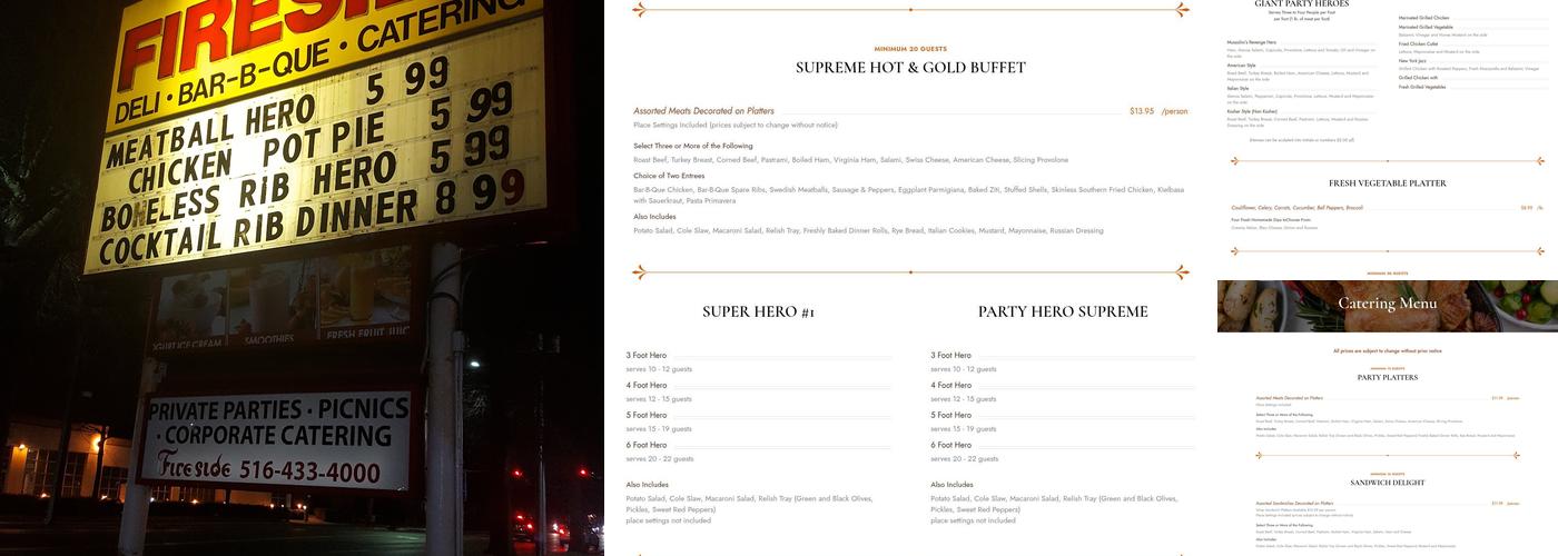 Fireside Caterer Menu