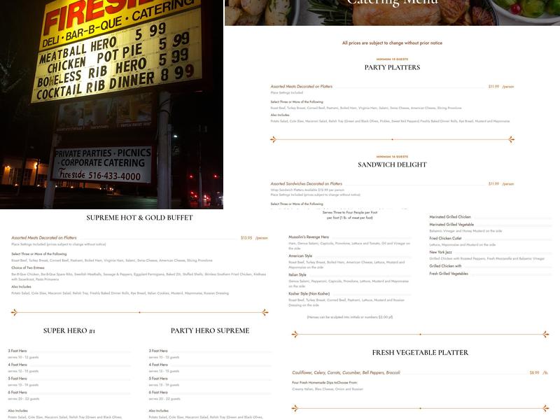 Fireside Caterer Menu