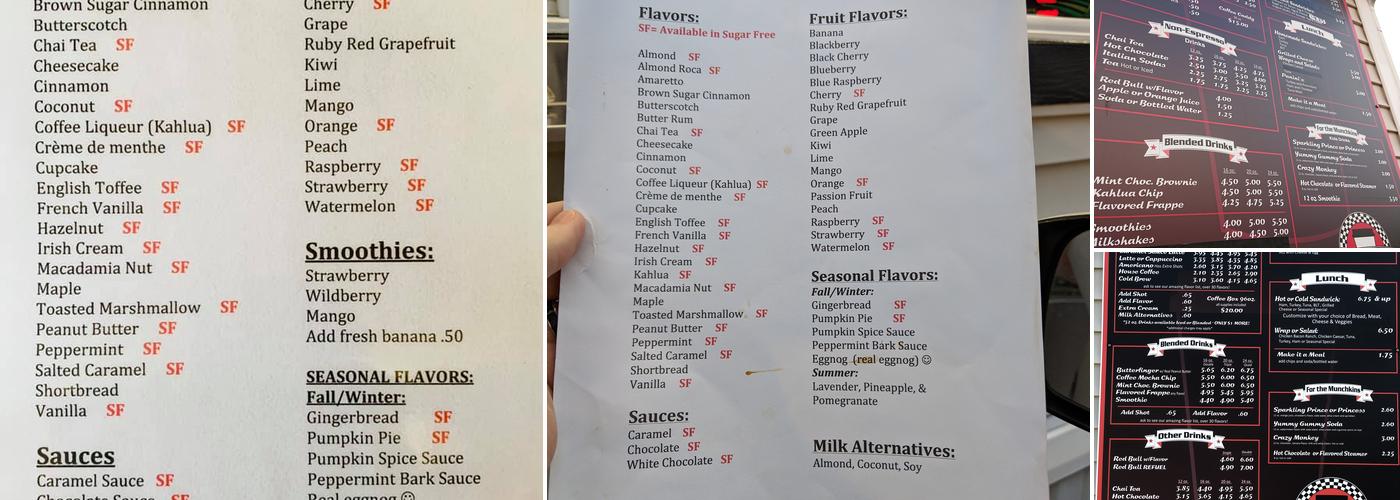 The Pit Stop Drive Thru Menu